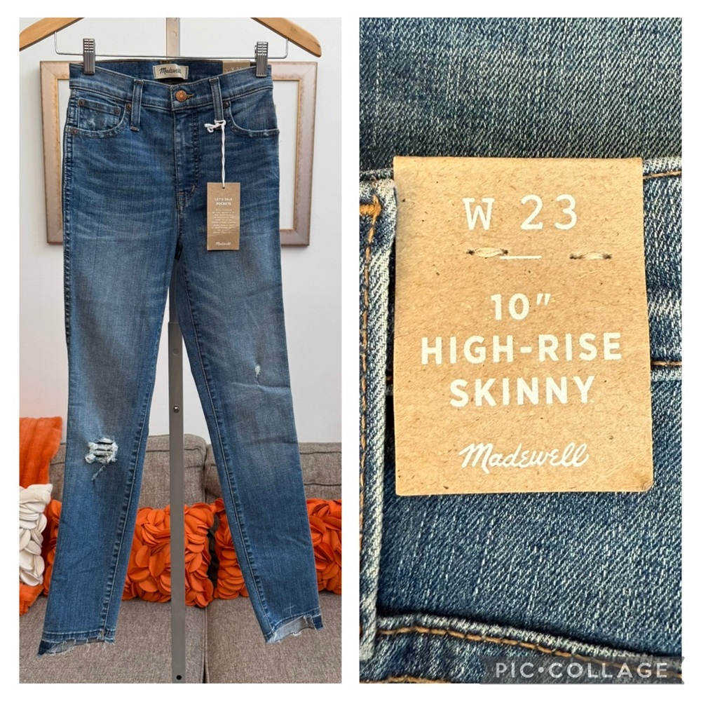❣️🆕Madewell 10" High-Rise Skinny Jeans: Drop Step-Hem Edition❣️